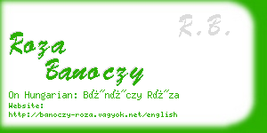 roza banoczy business card